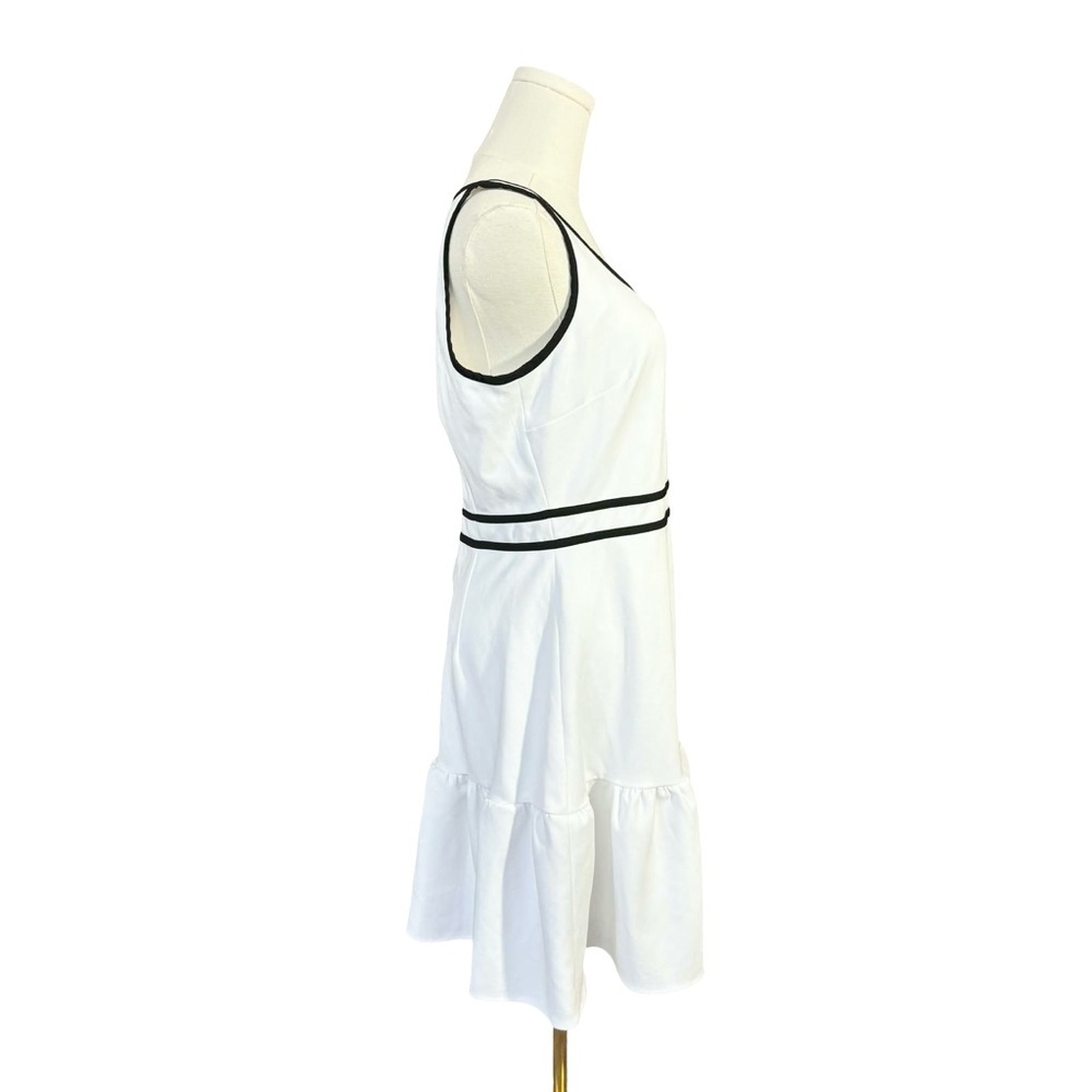 Karl Lagerfeld Paris Contrast Trim A Line Dress - Picture 3 of 7